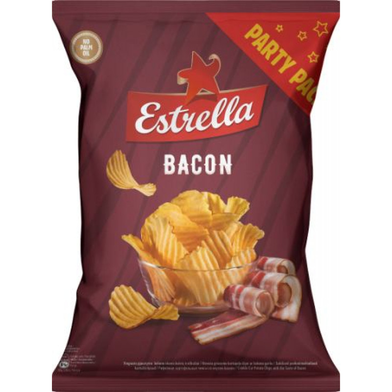 Čipsi Estrella ar bekona garšu 180g