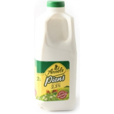 Piens 2.5%, 2L, ANNELE plast.pudele ( Iepak. x 2 )