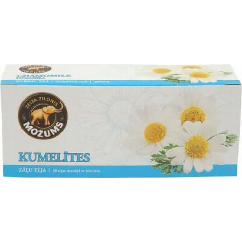 Zāļu tēja MOŽUMS Kumelītes ar medu, ar virvīti maisiņos, 20*1g ( Gab. x 3 )