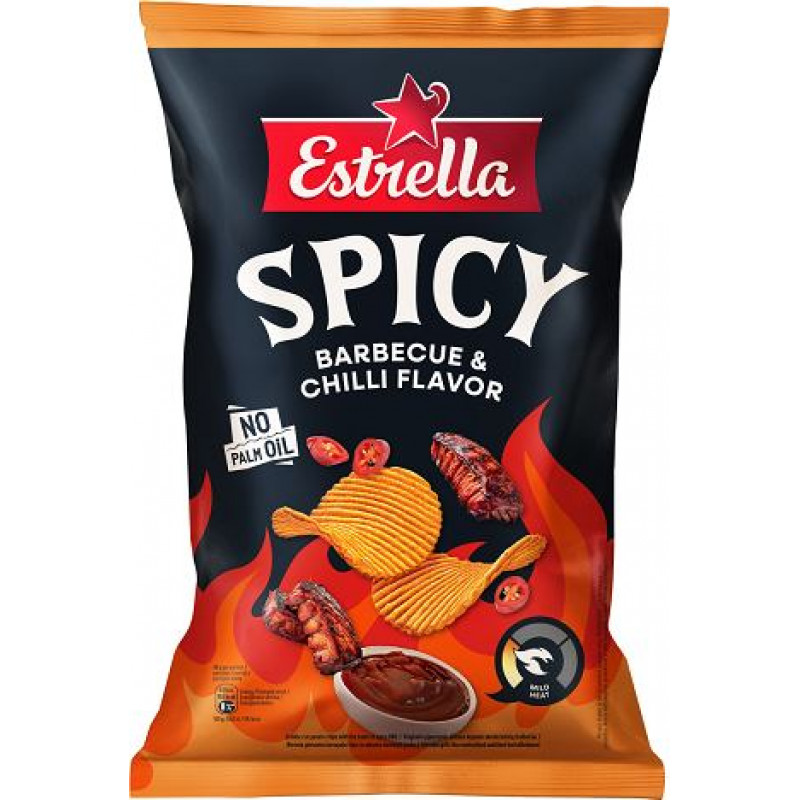 Čipsi Estrella Spicy BBQ taste 115g ( Gab. x 2 )