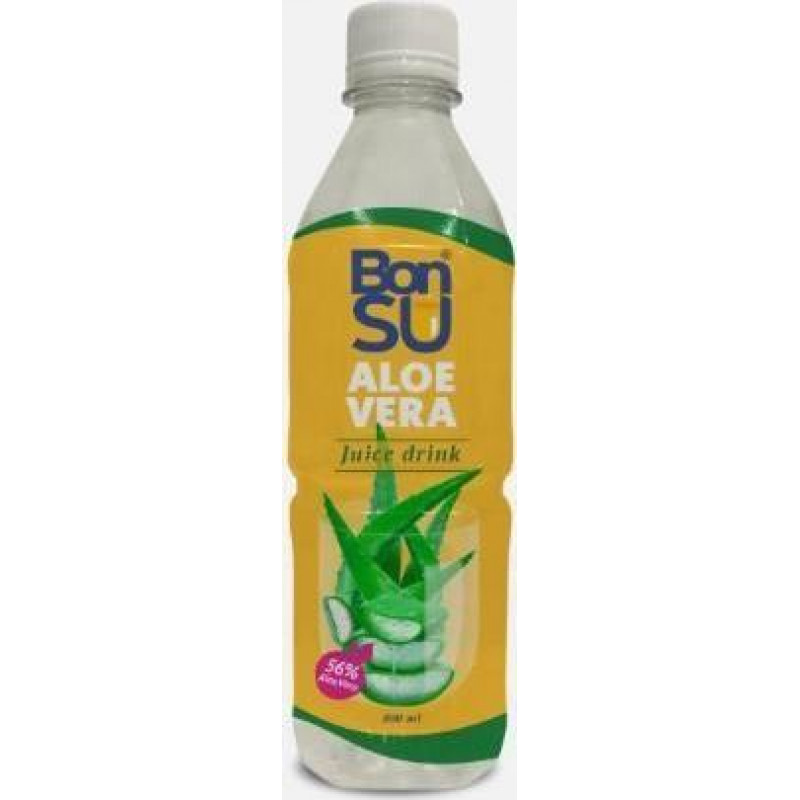 Bonsu Aloe Vera sulas dzēriens ar alvejas mīkstumu (56%) BONSU, 500ml, PET (DEP) ( Gab. x 2 )