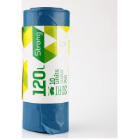 Atkritumu maisi SORTEX, 120l, 35mk, 100x70cm, zili, 10gab