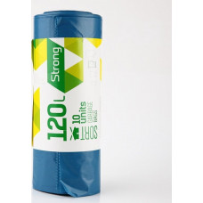Atkritumu maisi SORTEX, 120l, 35mk, 100x70cm, zili, 10gab