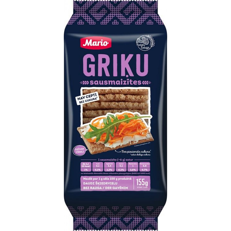 Griķu sausmaizītes MARIO, 155g ( Gab. x 2 )