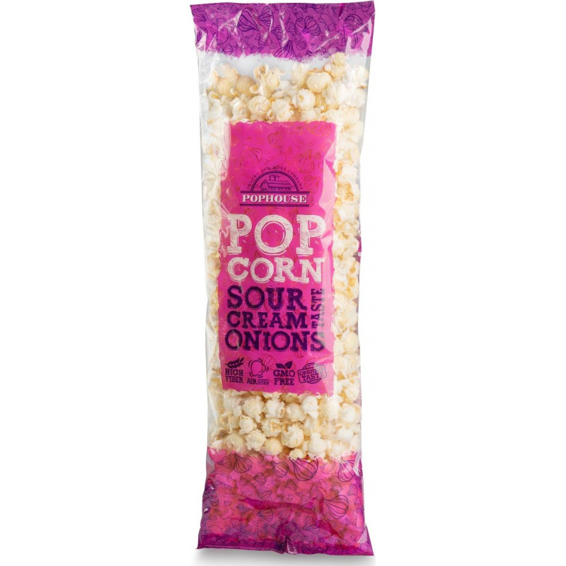 Pophouse Popkorns POPHOUSE ar krējuma un sīpolu garšu, 150g ( Gab. x 3 )