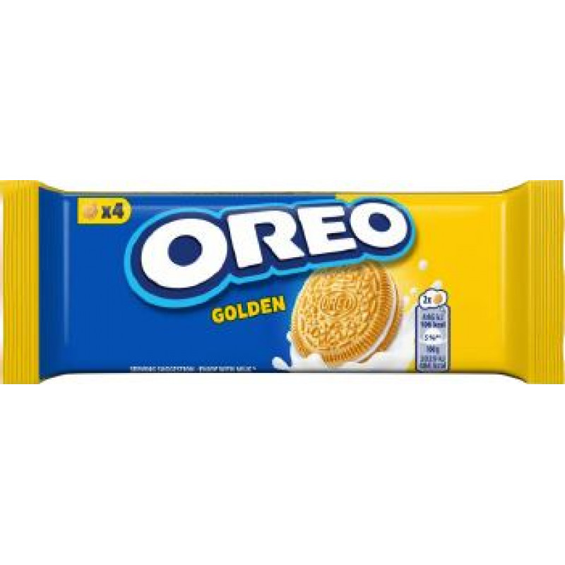 Cepumi OREO GOLDEN ar vaniļas garšas pildījumu 44g ( Gab. x 3 )