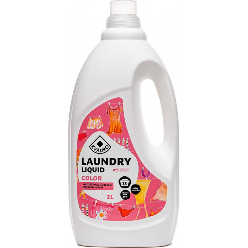 Veļas mazgāšanas līdzeklis KVADRO Color, 2l