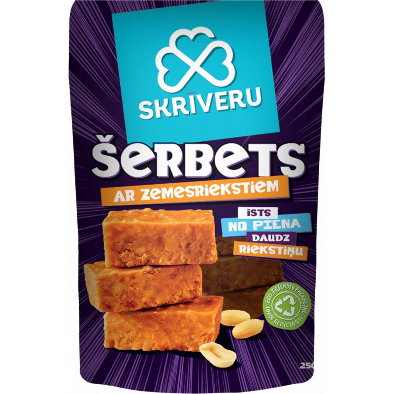 SKRĪVERU Šerbets ar zemesriekstiem 250g ( Gab. x 3 )