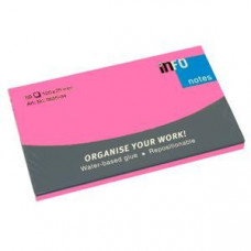 Līmlapiņas 125x75mm NEON rozā INFO