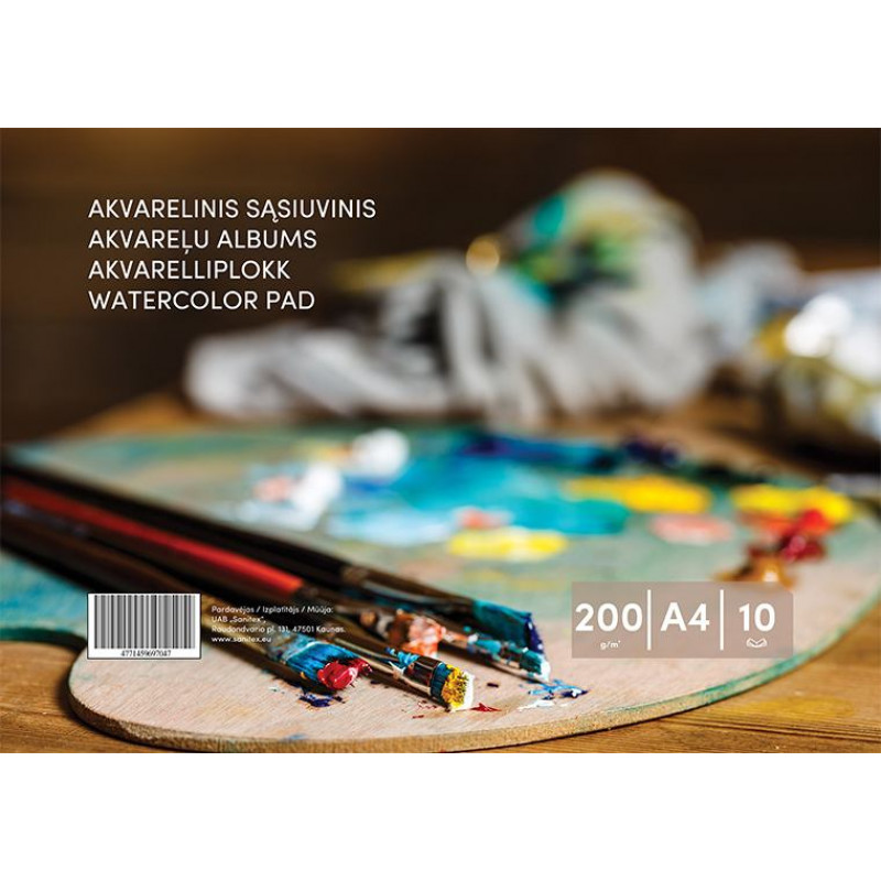 Akvareļa papīrs, A4, 200g 10lpp ( Gab. x 5 )