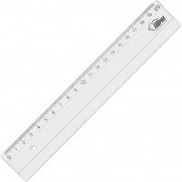 Lineāls Forpus 20cm, caurspīdīgs