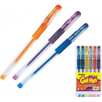 Gela pildspalva PATIO GLITTER 1.0 mm, 6 krāsu komplekts