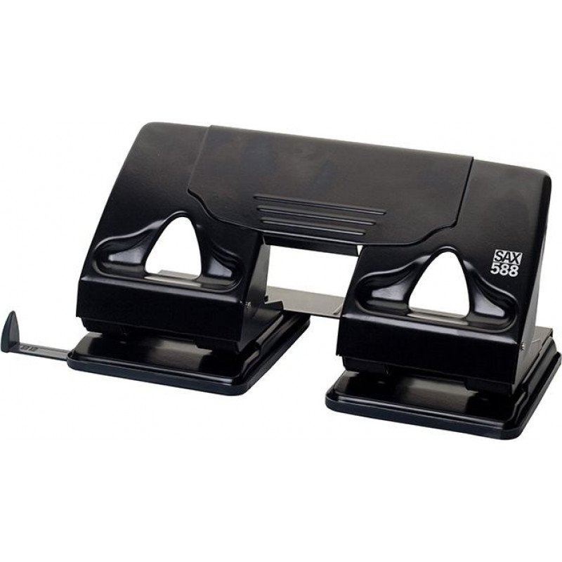 Caurumotājs ICO SAX 588, caurdur līdz 35 lapām, dubults, melns