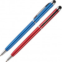 Lodīšu pildspalva CENTRUM TOUCH 0.7 mm, asorti korpuss, zila tinte