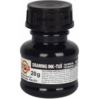 Tuša KOH-I-NOOR 20 ml, melnā krāsā