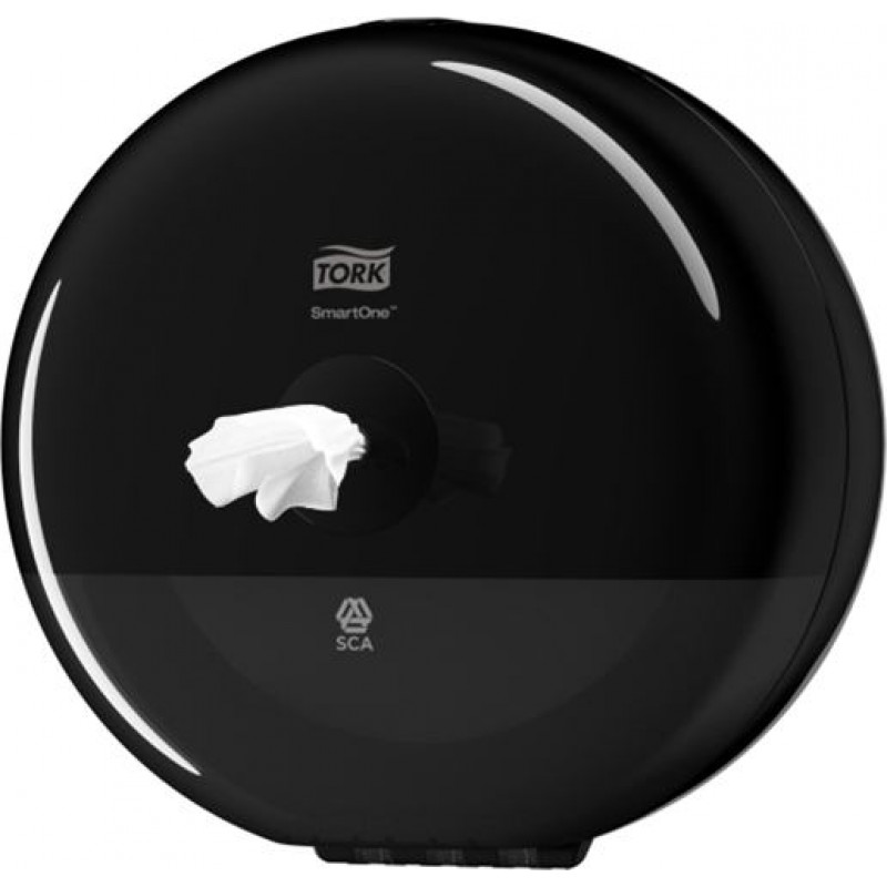 Tualetes papīra turētājs TORK Smartone Mini 228 x 228 x 165 mm, melnā krāsā