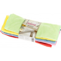 Universālās mikrošķiedras lupatiņas SAIMA, 30 x 30 cm, 8 gab., asorti krāsas ( Iepak. x 2 )