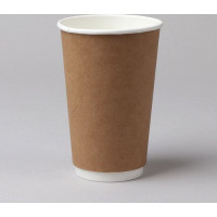 Papīra krūzes MULTIPACK, 400ml, brūnas, 20 gab./iepak.