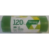 Atkritumu maisi SORTEX, 120L, 70x100 cm, 35 mk, zaļi, 10 gab. ( Gab. x 5 )