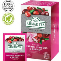 Tēja AHMAD Alu ROSEHIP & CHERRY, 20 maisiņi x 2 g paciņā