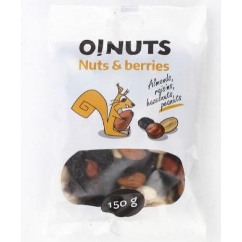 Rieksti un ogas EKSTRA mix O!NUTS, 150g ( Iepak. x 2 )