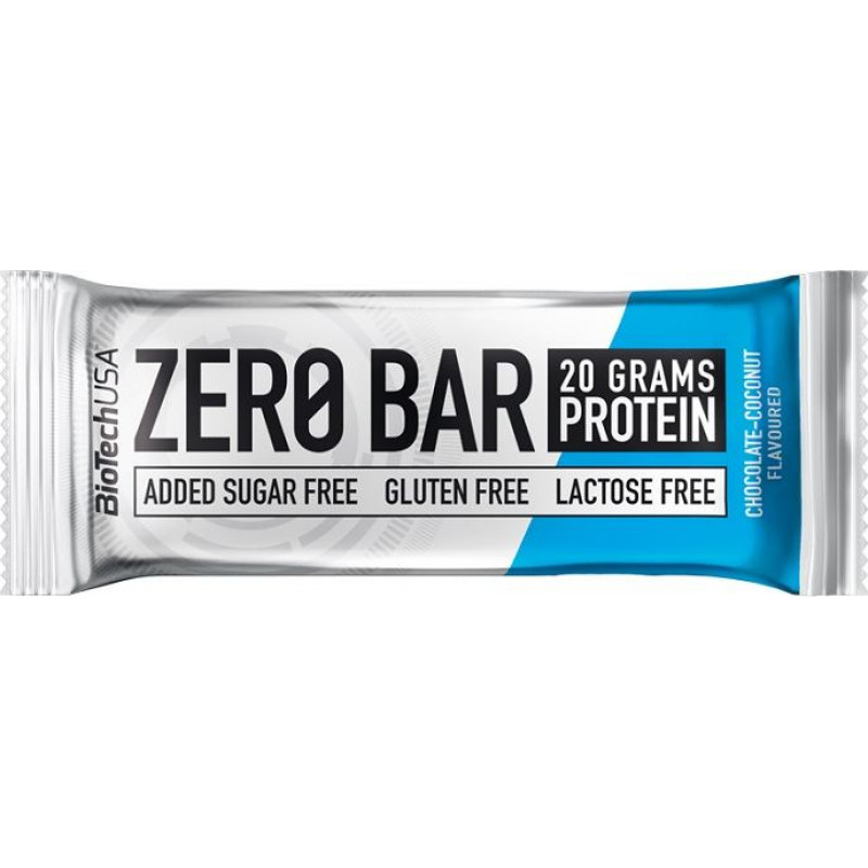 Biotechusa Proteīna batoniņš BioTechUSA Zero Bar, šokolāde-kokosrieksti, 50g ( Gab. x 2 )