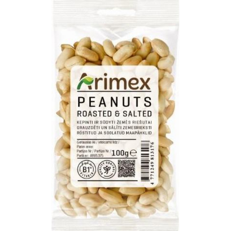 Zemesrieksti ARIMEX, grauzdēti un sālīti, 100g ( Iepak. x 3 )