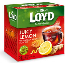 Zāļu tēja LOYD Pyramids ar sildošu efektu Juicy Lemon ar ingveru un medu , 20x2 g ( Iepak. x 2 )