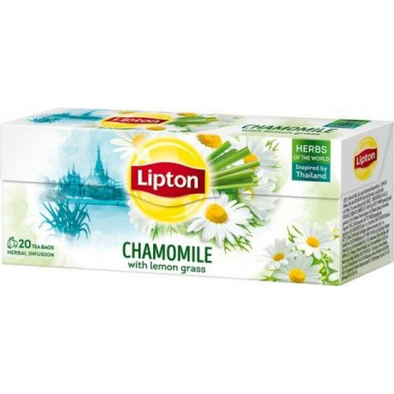 Kumelīšu tēja LIPTON Lemongrass, maisiņi, 20gab ( Gab. x 2 )