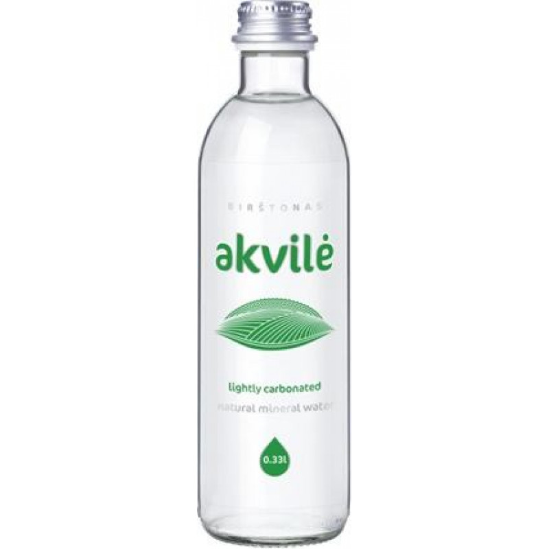 Minerālūdens AKVILE, viegli gāzēts, stiklā, 0,33l (DEP) ( Gab. x 24 )
