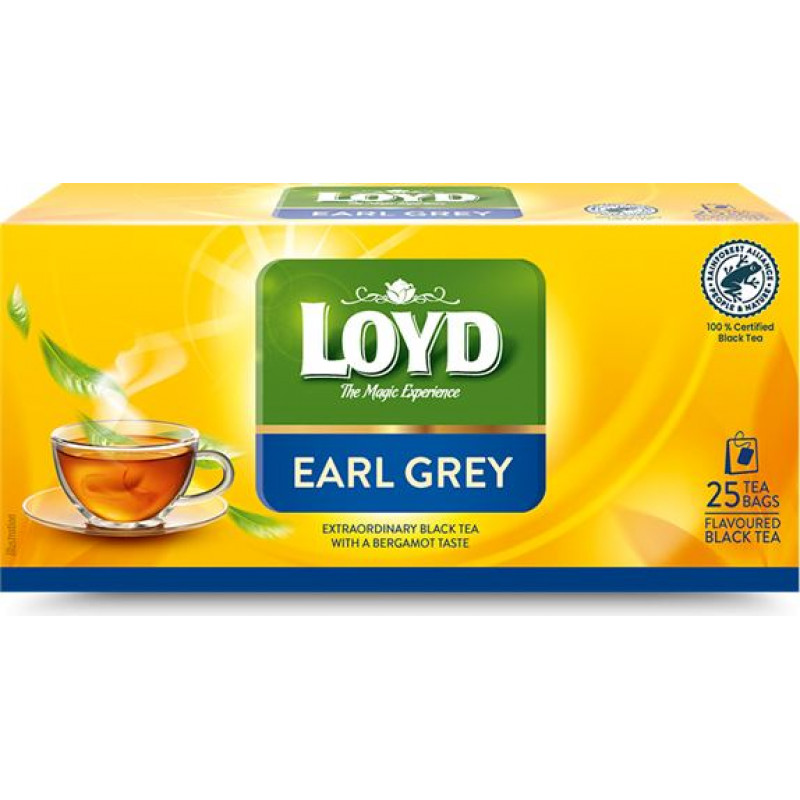 Melnā tēja LOYD Earl Grey, 25 x 1,7 g ( Gab. x 2 )