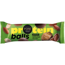 Tumšās šokolādes trifeles ar proteīna zemesriekstu krēma pildījumu 40g PURE