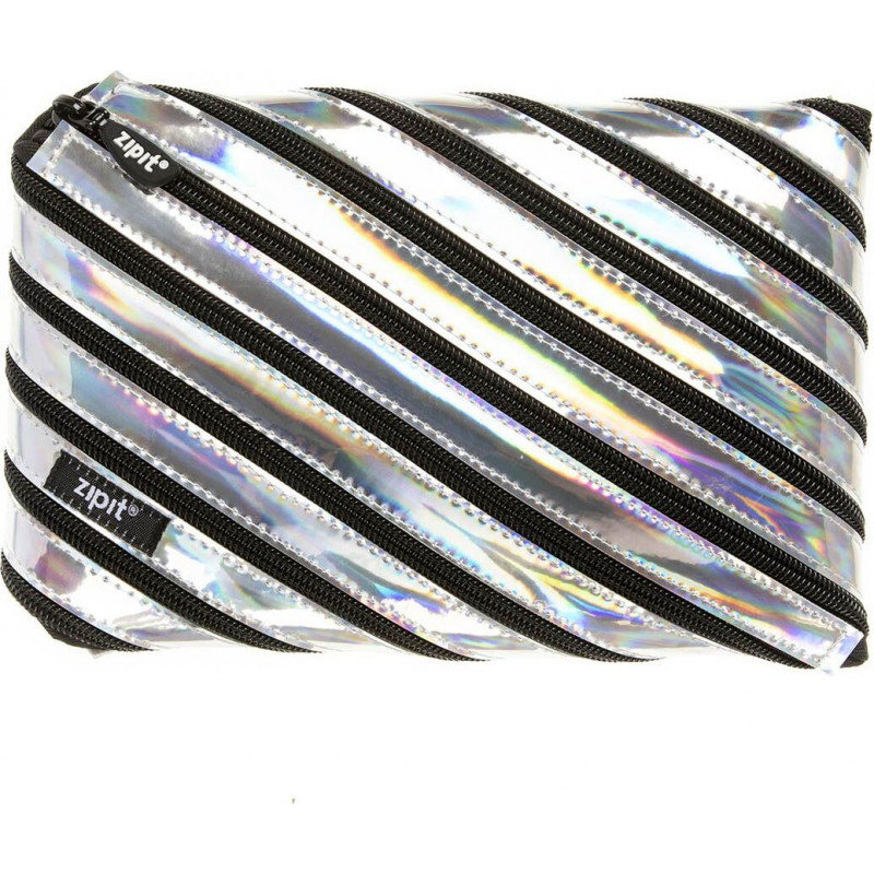 Penālis ZIPIT Metallic Jumbo Pouch, sudrabs