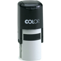 Zīmogs COLOP Printer R50, melns korpuss, zils spilventiņš