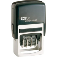Zīmogs COLOP Printer S260, D03 melns korpuss, bez krāsas spilventiņš