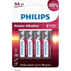 Philips Baterijas PHILIPS LR6/AA Power Alkaline, 4gab.