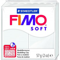 Cietējoša modelēšanas masa FIMO SOFT, 57 g, baltā krāsa ( Gab. x 2 )