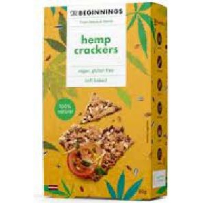 Kaņepju sēklu krekeri The BEGINNINGS, 80g