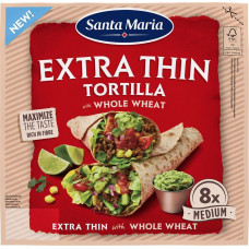 Pilngraudu kviešu tortilja 240g, īpaši plāna, Santa Maria ( Gab. x 3 )