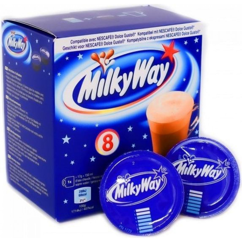 Milky Way Karstās šokolādes kapsulas MILKY WAY, 8x15g ( Gab. x 5 )