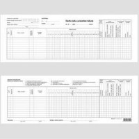 Darba laika uzskaites tabula 1 loksne,  1/2 no A3