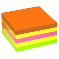 PR Līmlapiņas 75x75mm,  400 lapas,  4 neona krāsas