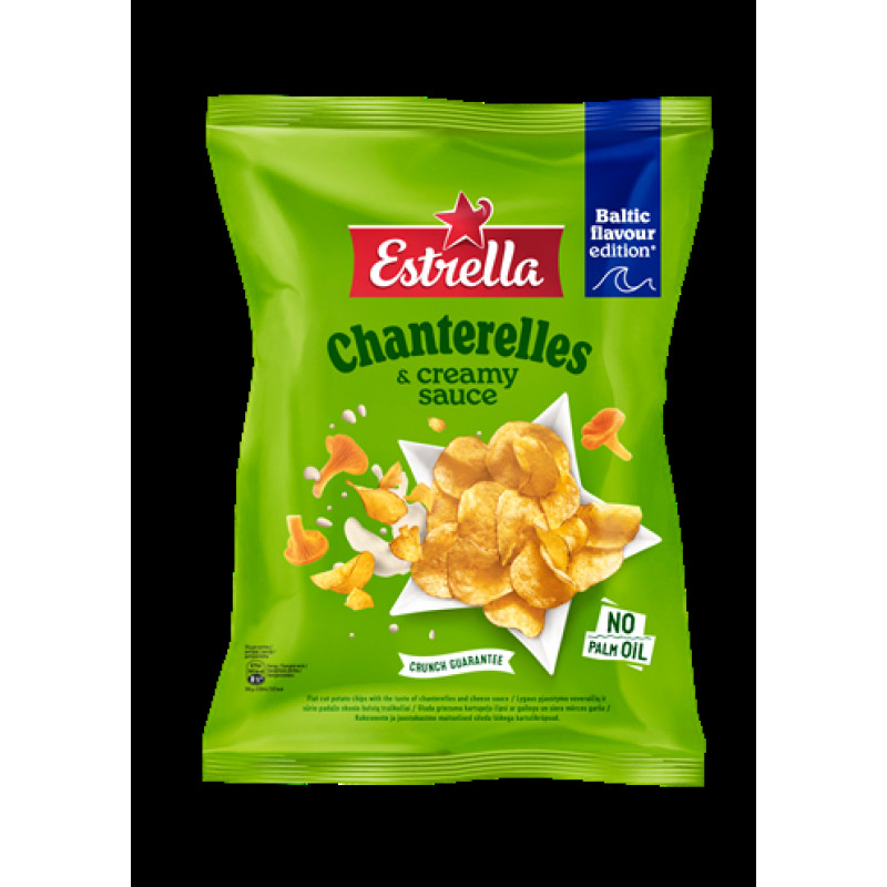 Čipsi Estrella ar gaileņu un siera mērces garšu 170g ( Gab. x 15 )