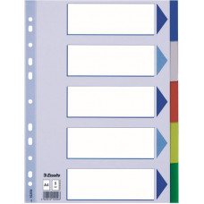 Sadalītājs dokumentiem Esselte, A4 formāts, 1-5 krāsains, plastikāta