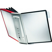 Sienas displejs DURABLE Sherpa Wall, 5 sarkanas un 5 melnas displeja kabatas