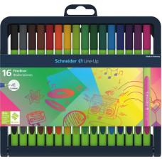 Pildspalva liners SCHNEIDER LINE-UP 0.4mm, zaļš korpuss, 16 krāsu komplekts