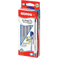 Lodīšu pildspalva KORES SOFT GLIDE K11 M 0.7 mm zila ( Gab. x 2 )