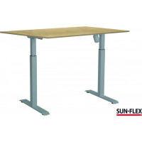 Rakstāmgalds ar regulējamu augstumu SUN-FLEX ADAPT I, elektrisks, viens motors, bērza, 120 x 80 cm