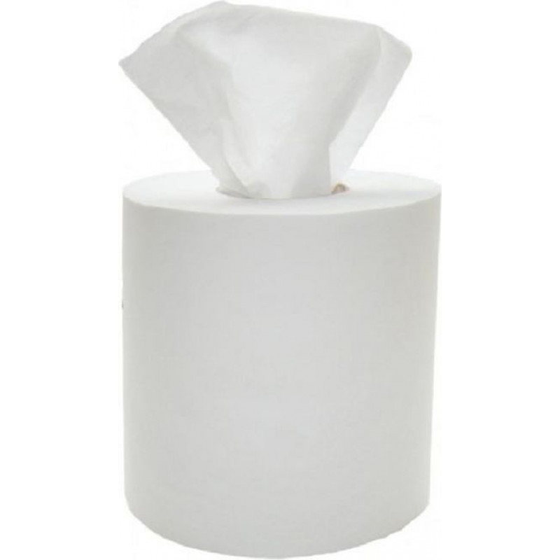 Papīra dvielis rullī Gruine ar perforāciju no jaunšķiedras, 2 slāņi, 150 m ( Gab. x 6 )