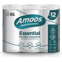 Tualetes papīrs AMOOS ruļļos ar perforāciju,12 gab./iepak., 2 slāņi, 16 m ( Iepak. x 2 )